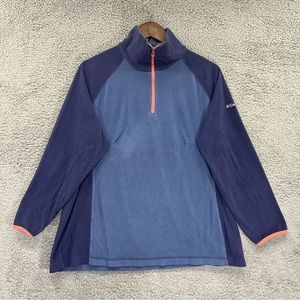 Columbia Fleece Sweater Quarter Zip Blue Women Size 1X